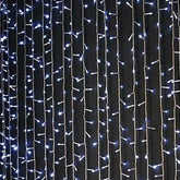 Χριστουγεννιάτικα Λαμπάκια Κουρτίνα LED Ψυχρό Χρώμα με Διαφανές Καλώδιο 3m x 2m 240 Led