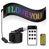 Εύκαμπτη LED Πινακίδα 1 τεμάχιο 37.5x9cm ή 59,5Χ12cm με Κινούμενες Εικόνες και Κείμενο μέσω Εφαρμογής.
