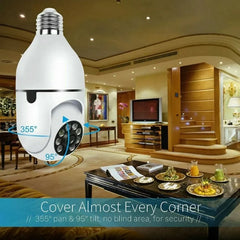 LYLU Κάμερα Ασφαλείας WiFi 360° Τύπου Λάμπας ντουί Ε27