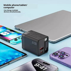 Πτυσσόμενος ταχυφορτιστής SGL 65W 3 σε 1 με ανασυρόμενο καλώδιο